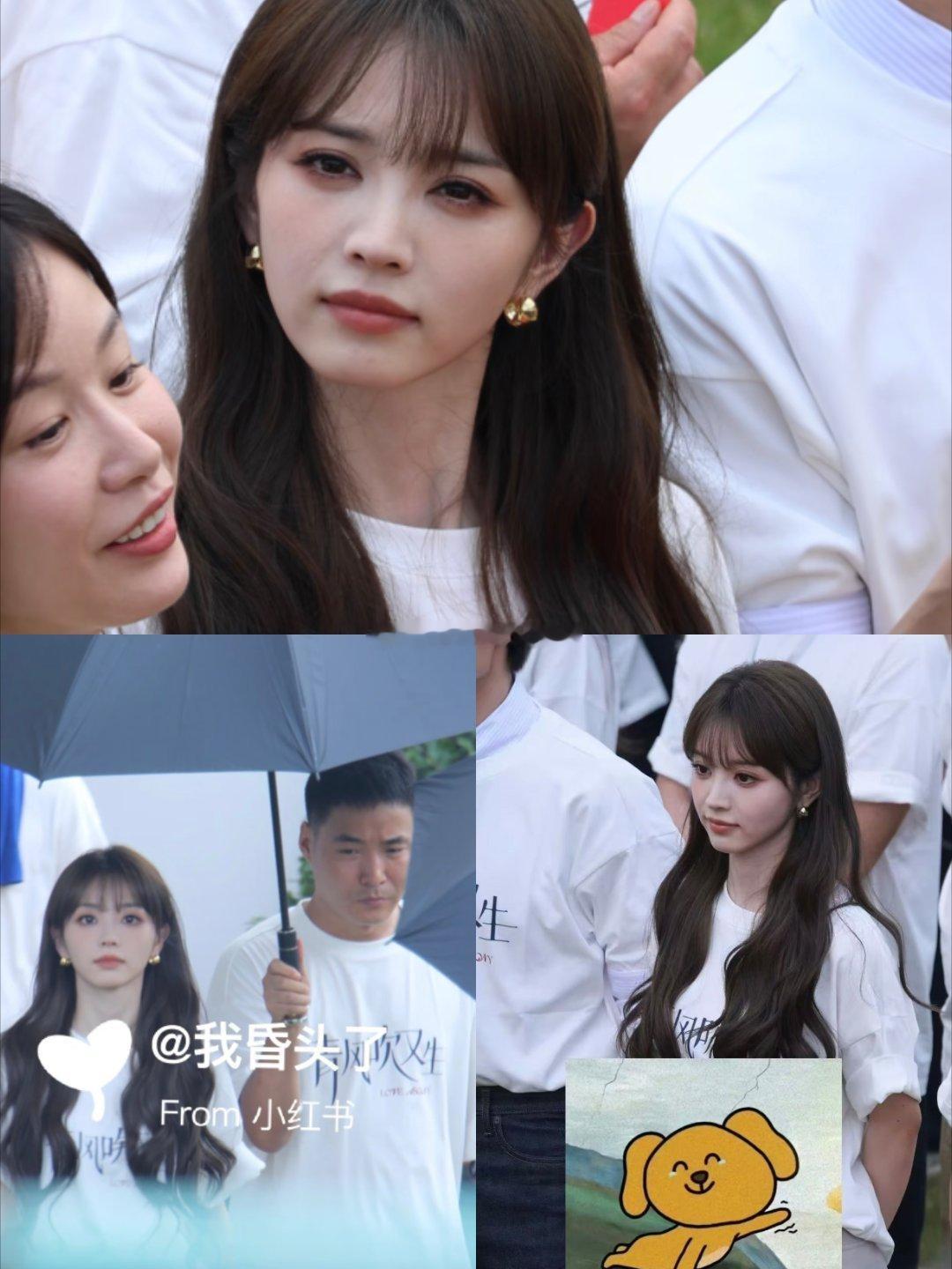 田曦薇、魏大勋《青风吹又生》开机同框路透。 