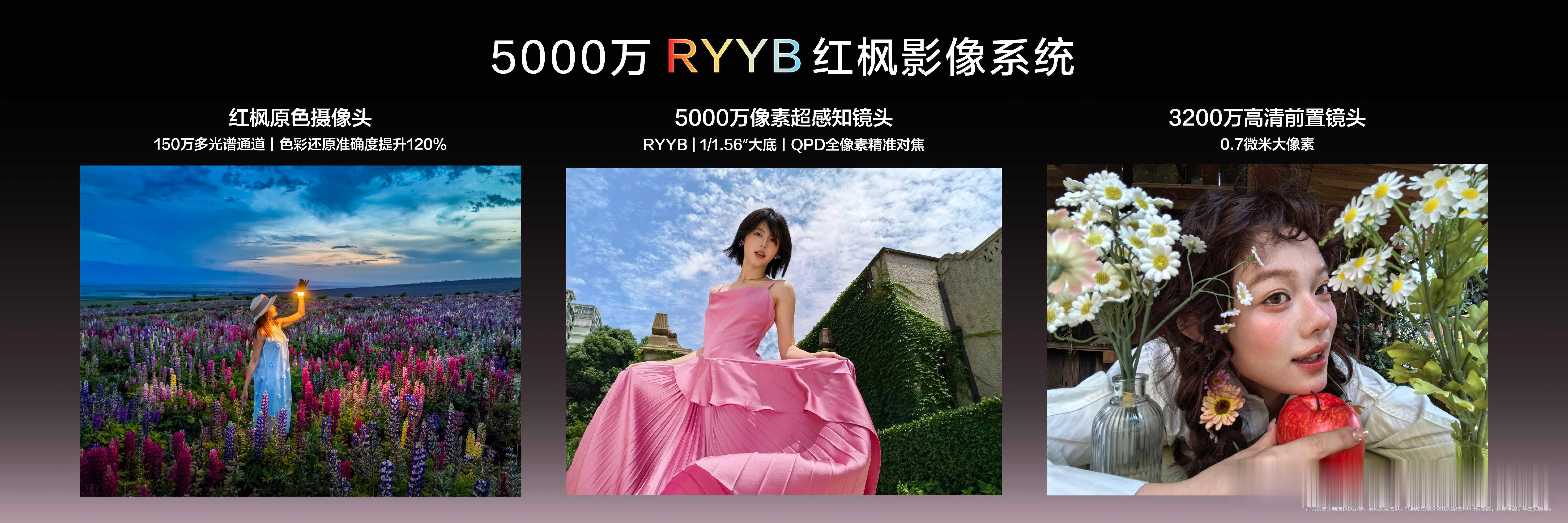 华为nova16 SE 搭载5000万RYYB红枫影像系统，结合红枫原色镜头，真
