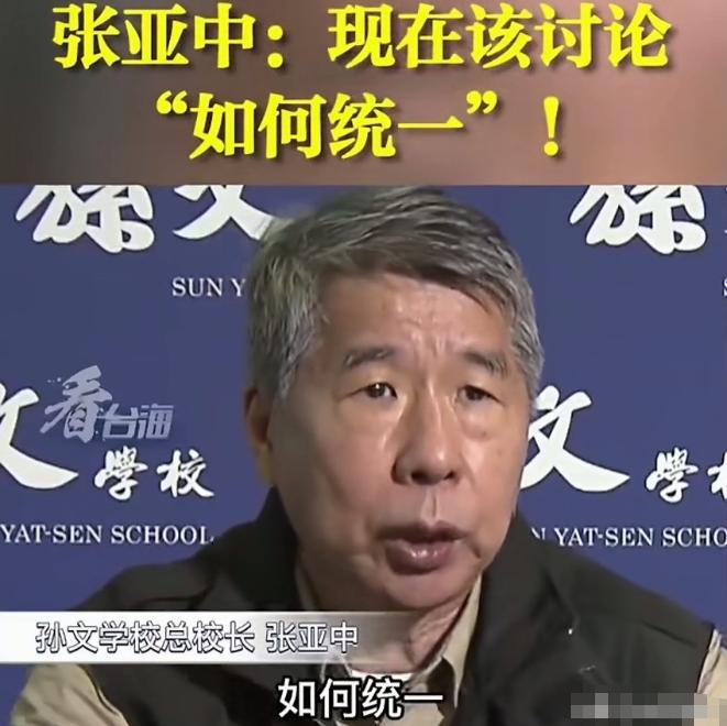 台湾孙文学校总校长张亚中说：“与其跟北京一直在辩论说我们要不要统一，不如去北京讨