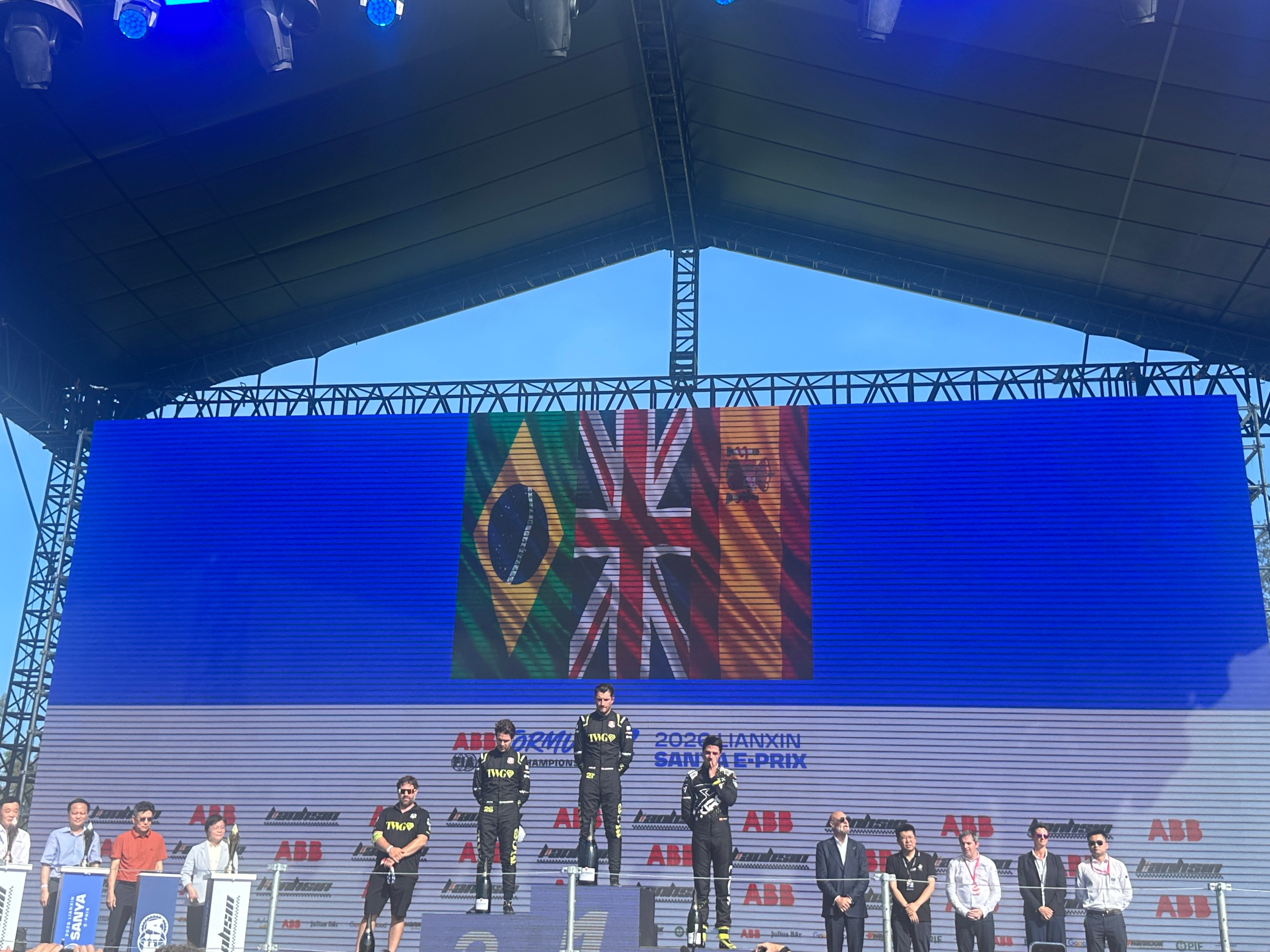 FormulaE2026fe电动方程式三亚站 赛后领奖台 