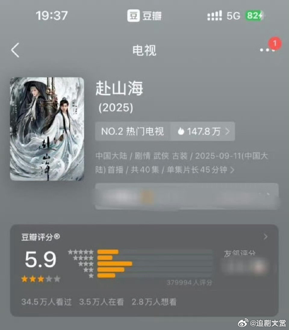 赴山海打分人数赴山海打分人数38万 赴山海打分人数38万，怎么样呢 ​​​