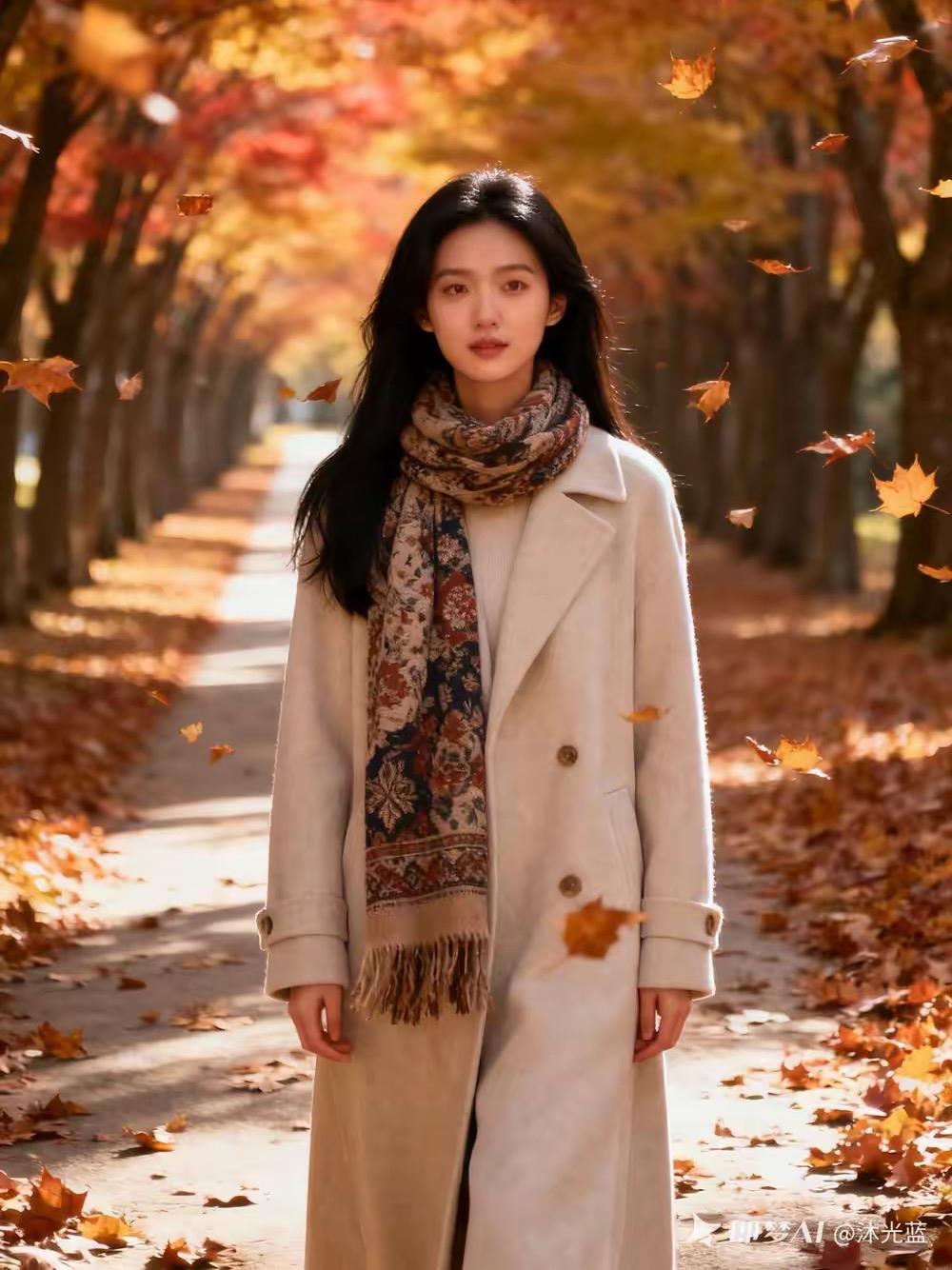 秋叶金黄铺古道，
夏花白粉靓荷塘。
横批：《铺古道与靓荷塘》