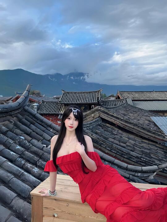 丽江🏔️雪山下的白沙古镇🎐在有风的地方