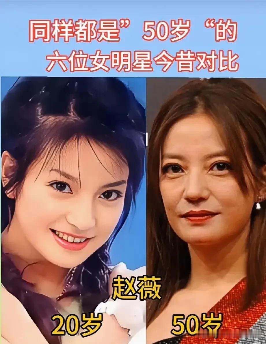同样是50岁，这几位女明星的状态各有千秋，时光在她们身上留下了截然不同的印记。赵