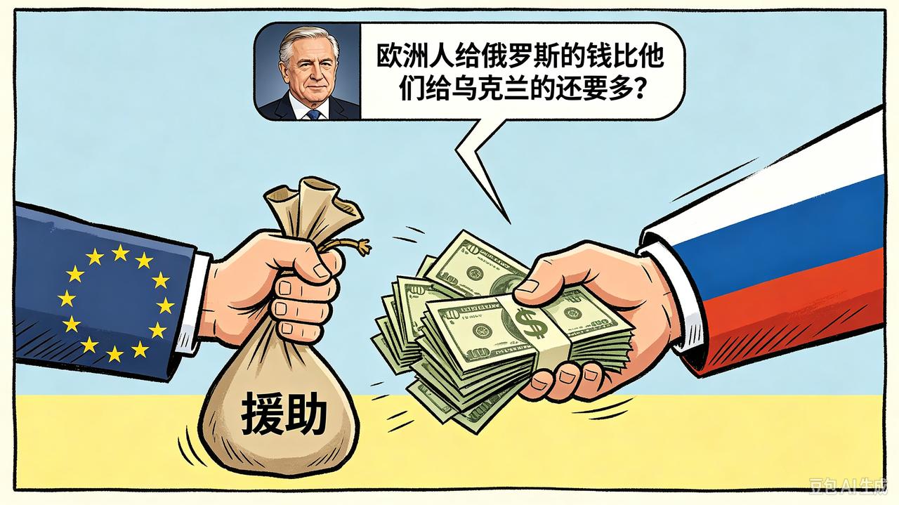 美国财长贝森特表示，欧洲人给俄罗斯的钱比他们给乌克兰的还要多，而且他们还在继续消