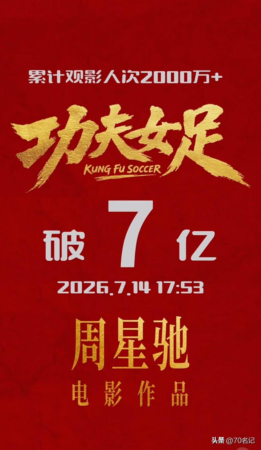 7亿！2000万人！《功夫女足》这记“绝杀球”，踢爆了整个影市！ ⚽️💥

就