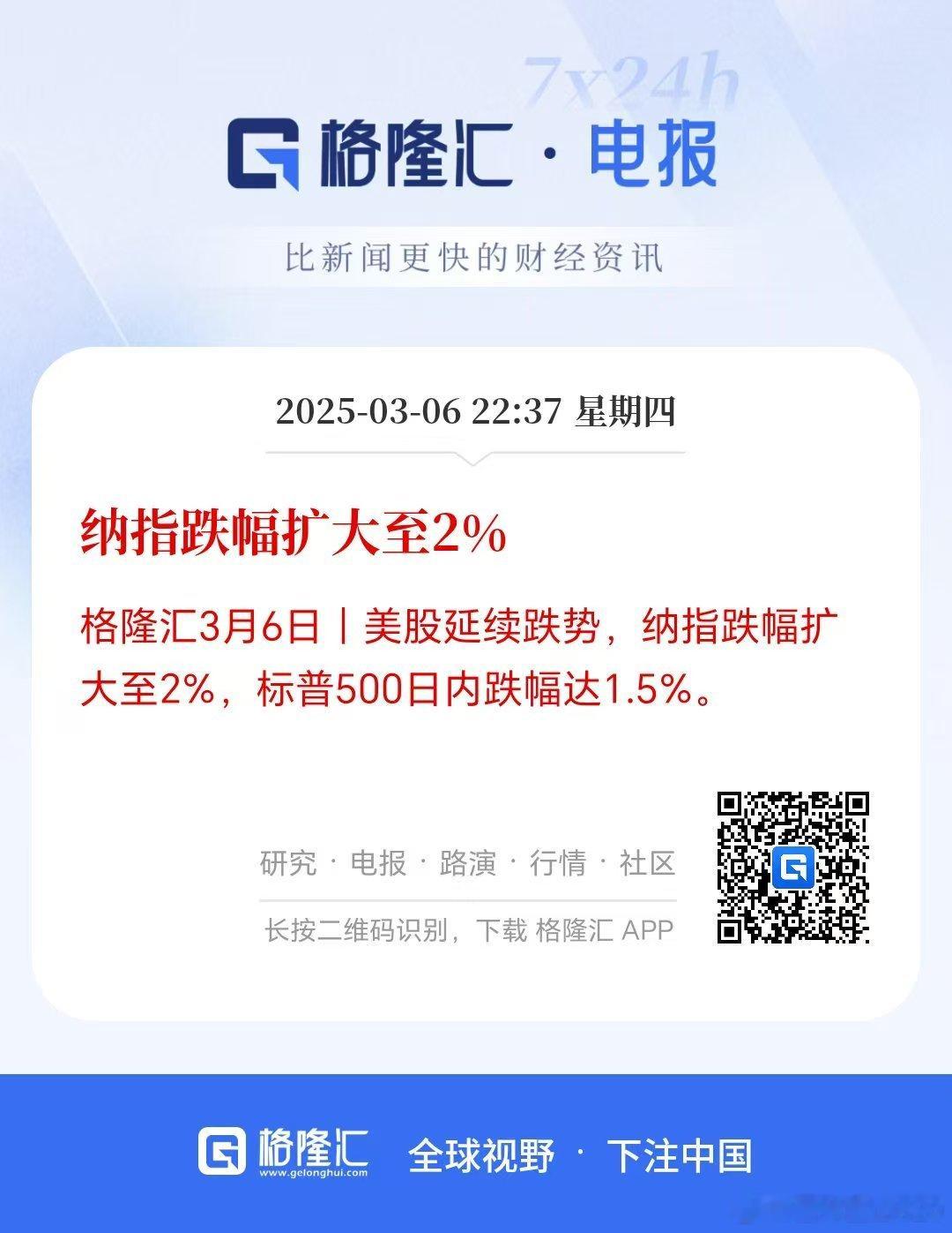 不知道鼓吹“相信国运，买入纳斯达克”的那帮蠢货还在不在？赶紧接盘啊！ ​​​某“