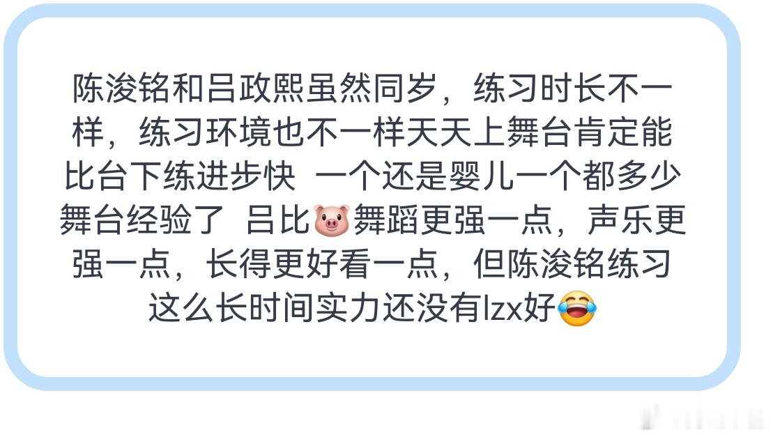 tg 陈浚铭和吕政熙虽然同岁 