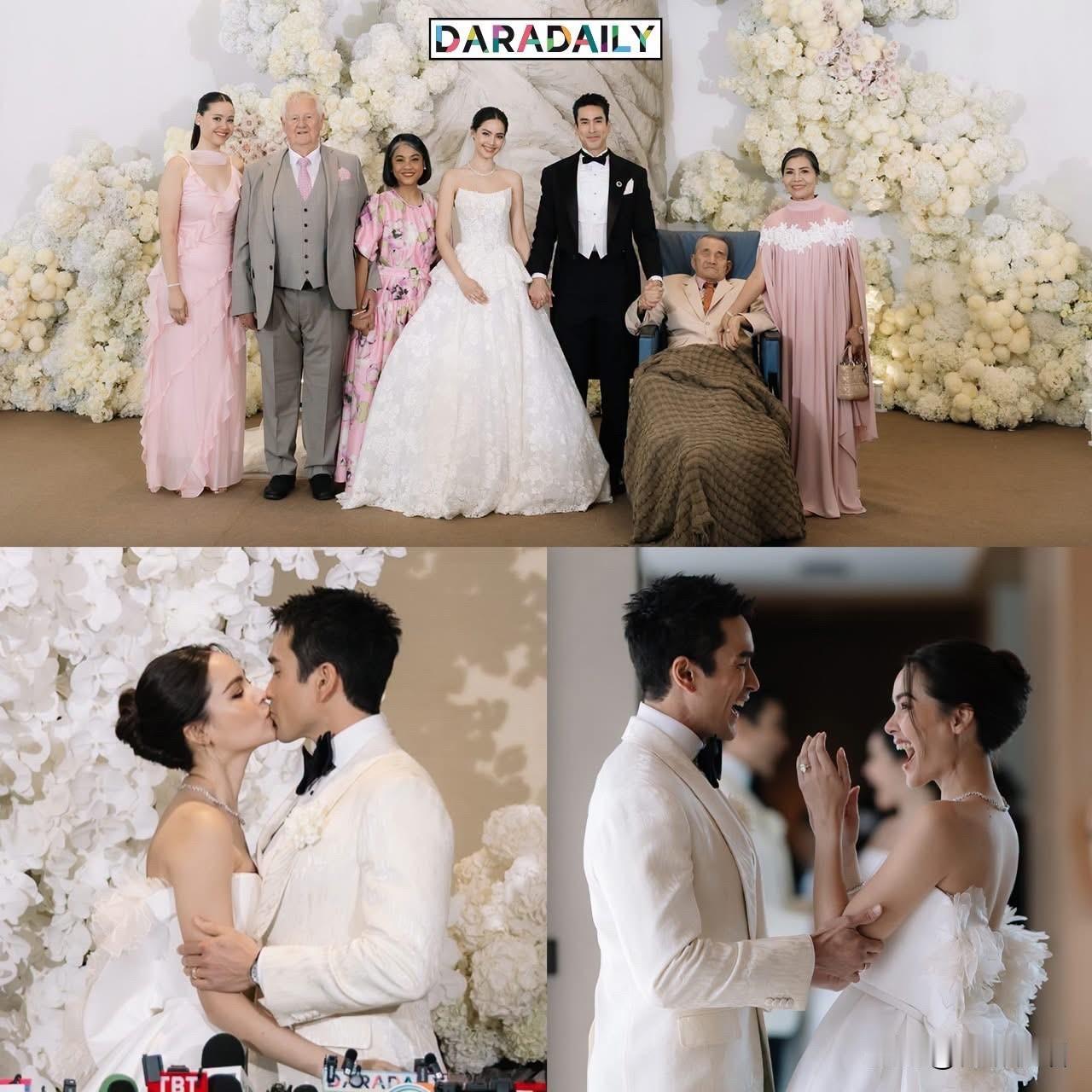 Nadech、Yaya曼谷婚礼的全家福。。[鼓掌][鼓掌]