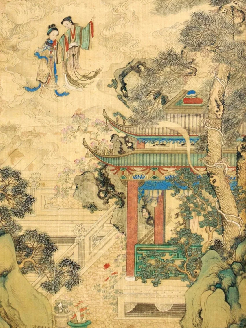 300幅传世名画《中秋图轴》