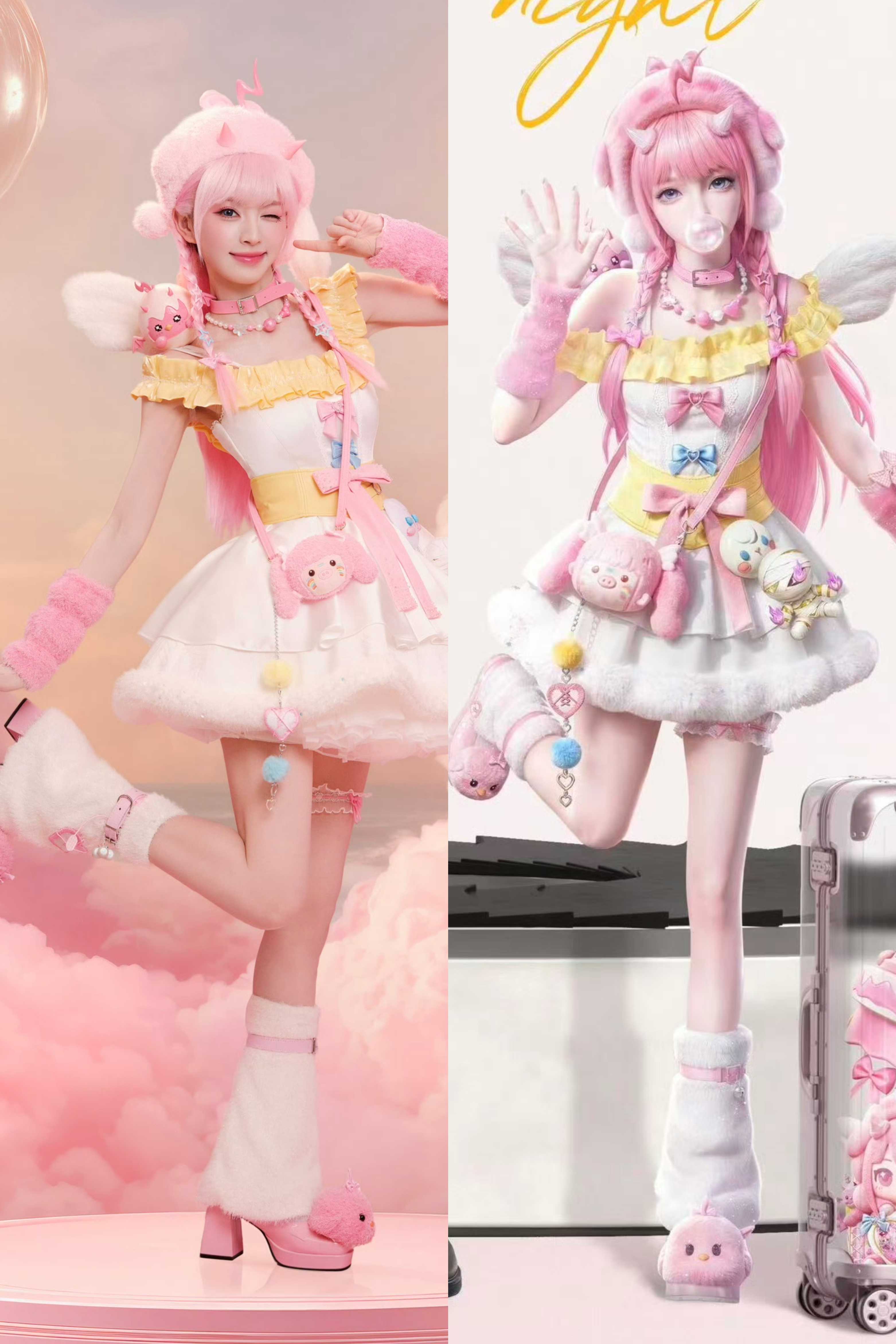 每次和平精英都完美cos 田曦薇开枪wink