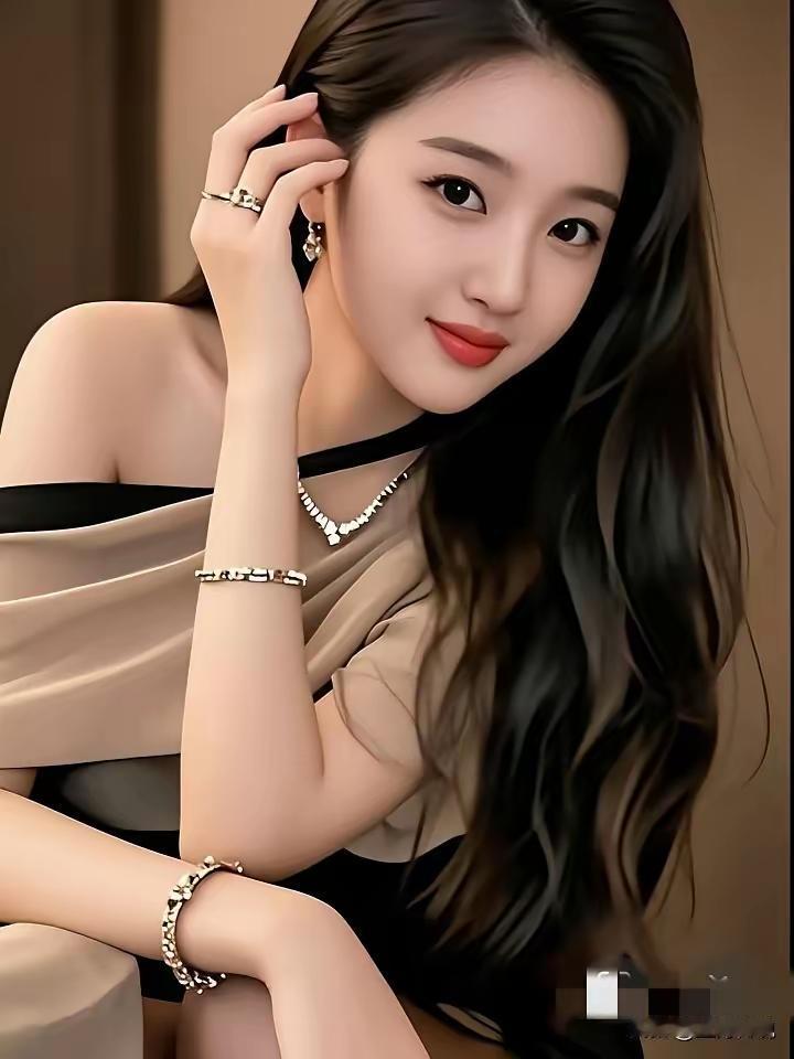 优雅气质，闪耀珠宝，甜美笑容，完美女神！