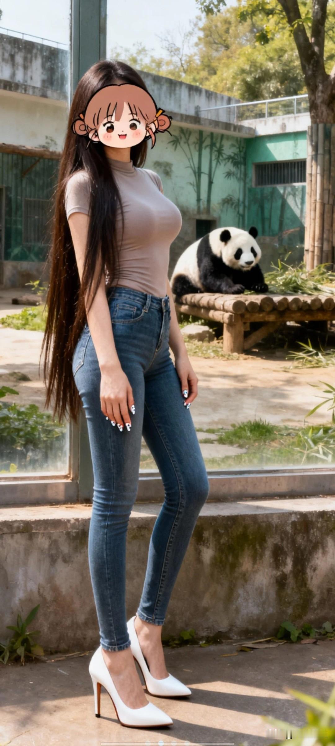 动物园里看看大熊猫。好可爱啊。