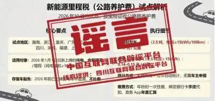 新能源汽车“里程税”谣言疯传？官方紧急辟谣：假的！别信！🚀

近日，网传“10