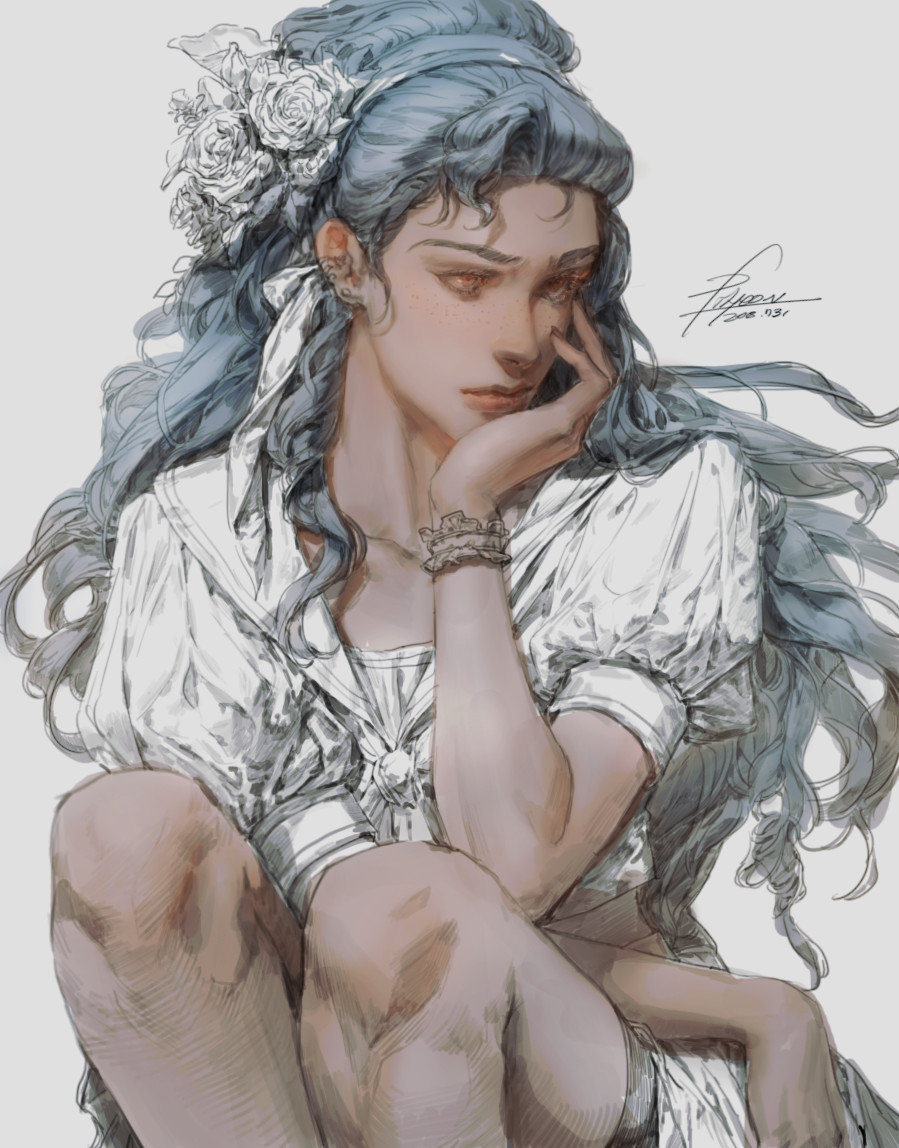 绘画欣赏 韩国插画师 pilyeon[커미션중] 
