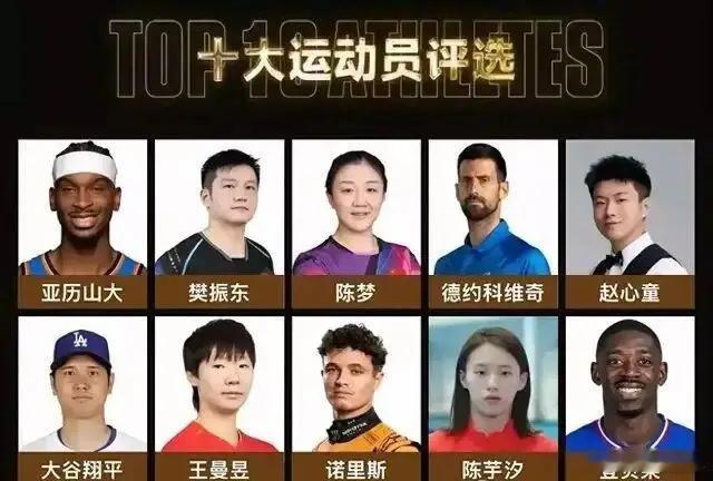 据说，这是某扑的2025年度十佳运动员评选名单 