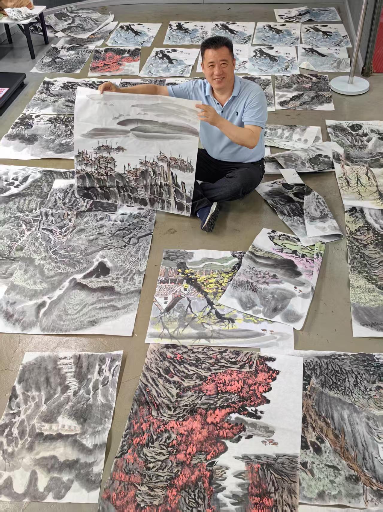 蔡华云：努力成为“张家山水”传承的一份子。

蔡华云（西安）：从6月7日到7月1