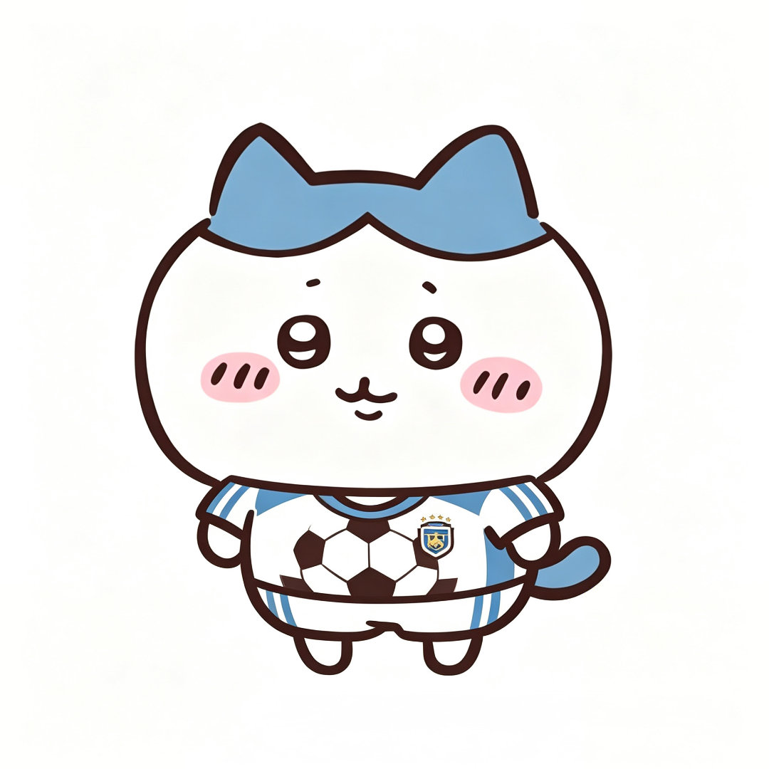 chiikawa 对于小可爱来说，足球⚽️可能不单单是拿来踢的！[豆包AI生成]