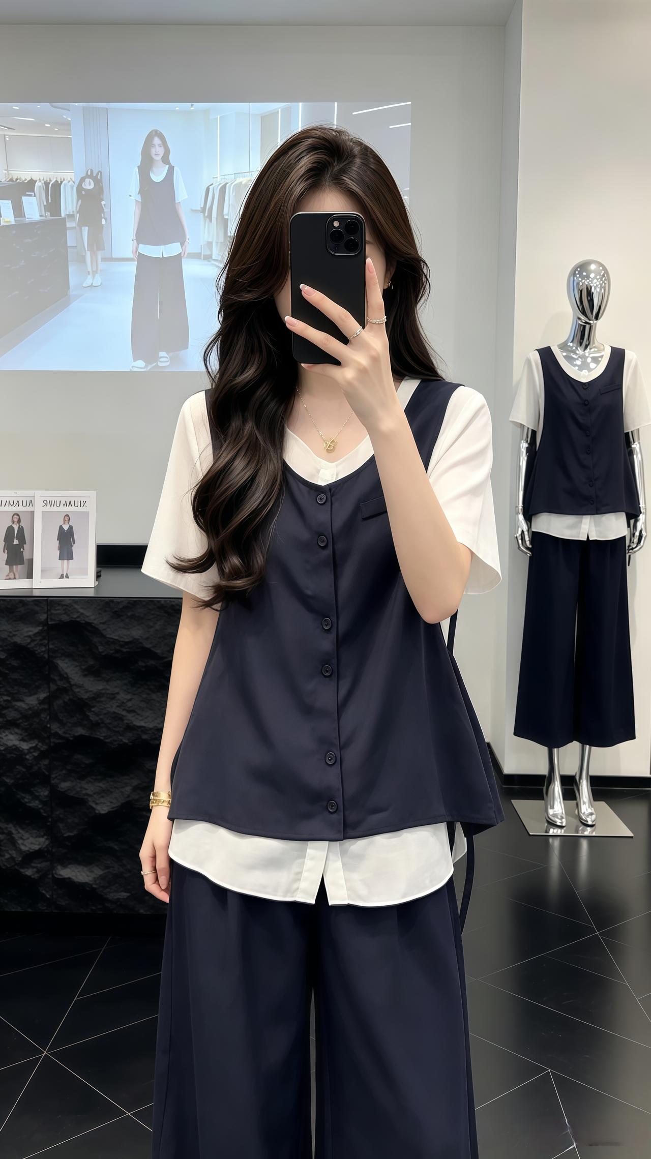 松弛慵懒风穿搭套装 显瘦遮肉通勤穿搭 夏日通勤休闲穿搭 大码女装穿搭
