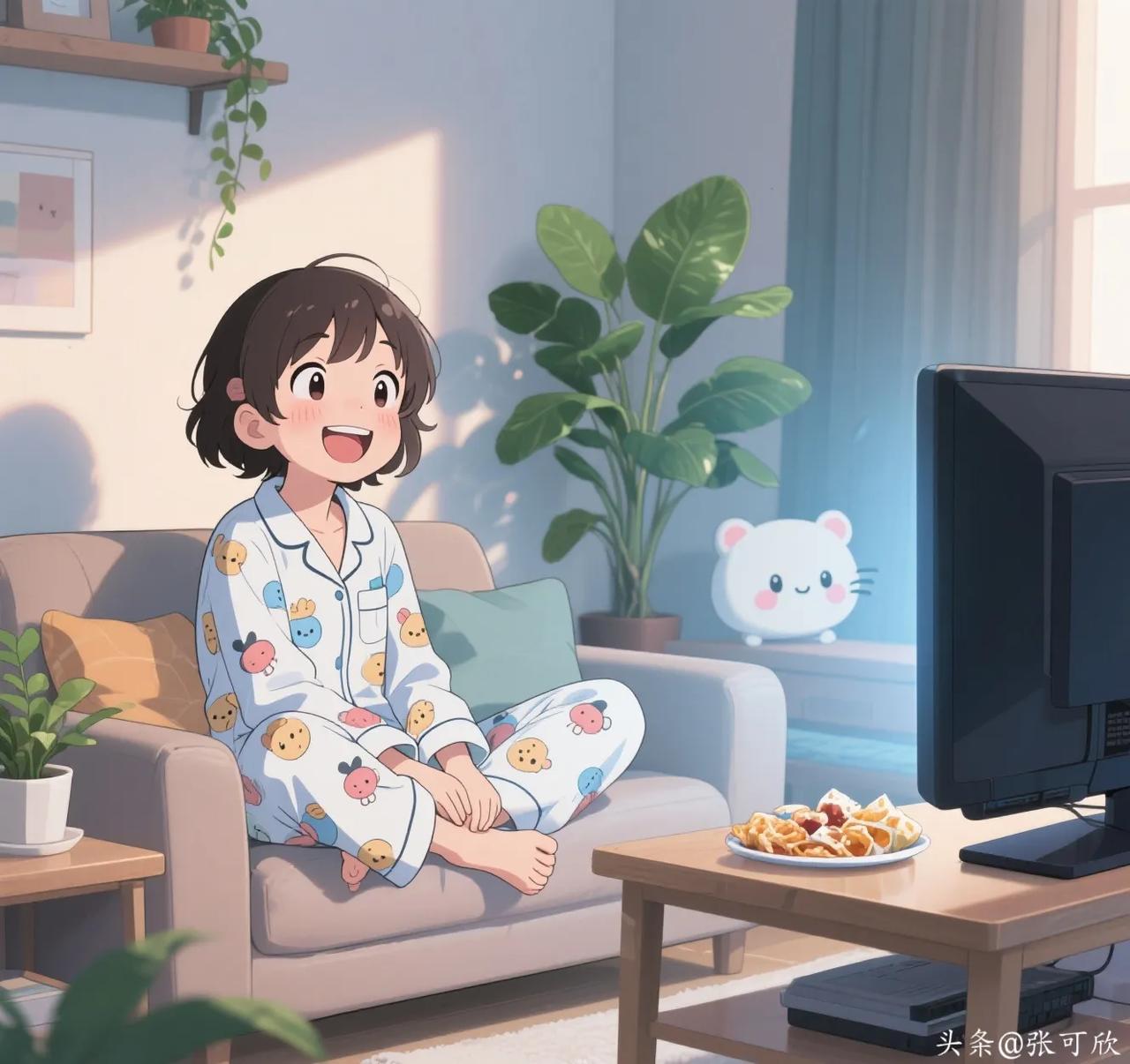 好久没有看电视了
昨天晚上孩子们都不用写作业
我和他爸终于可以任性一次了
打开电