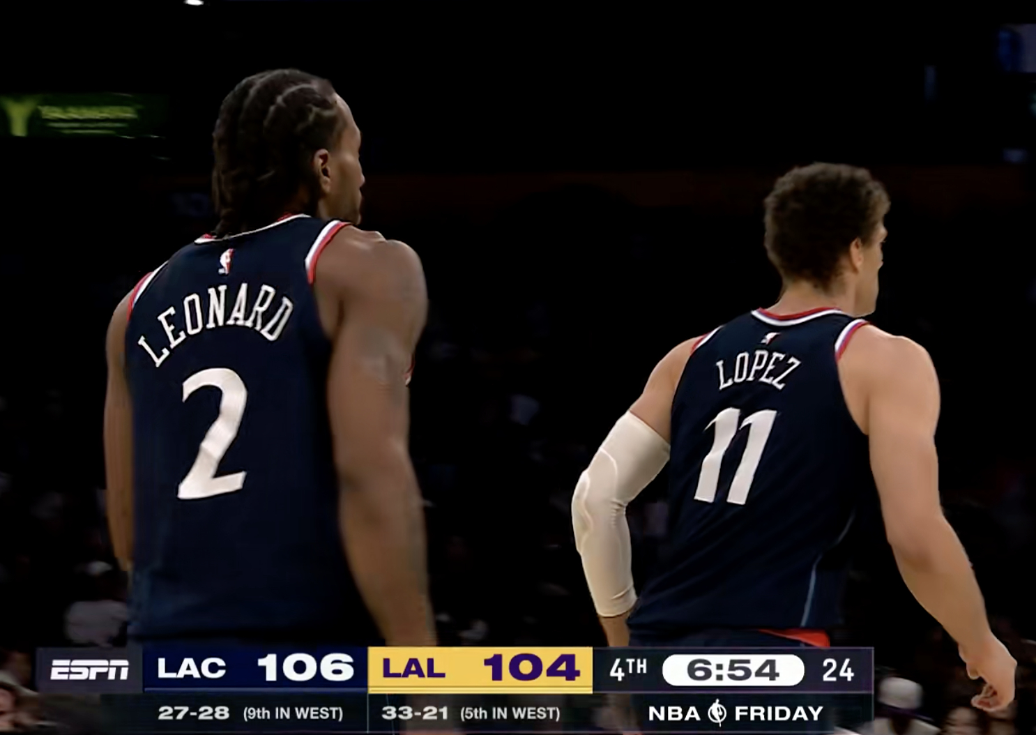 湖人暂停！快船反超2分了！快船vs湖人