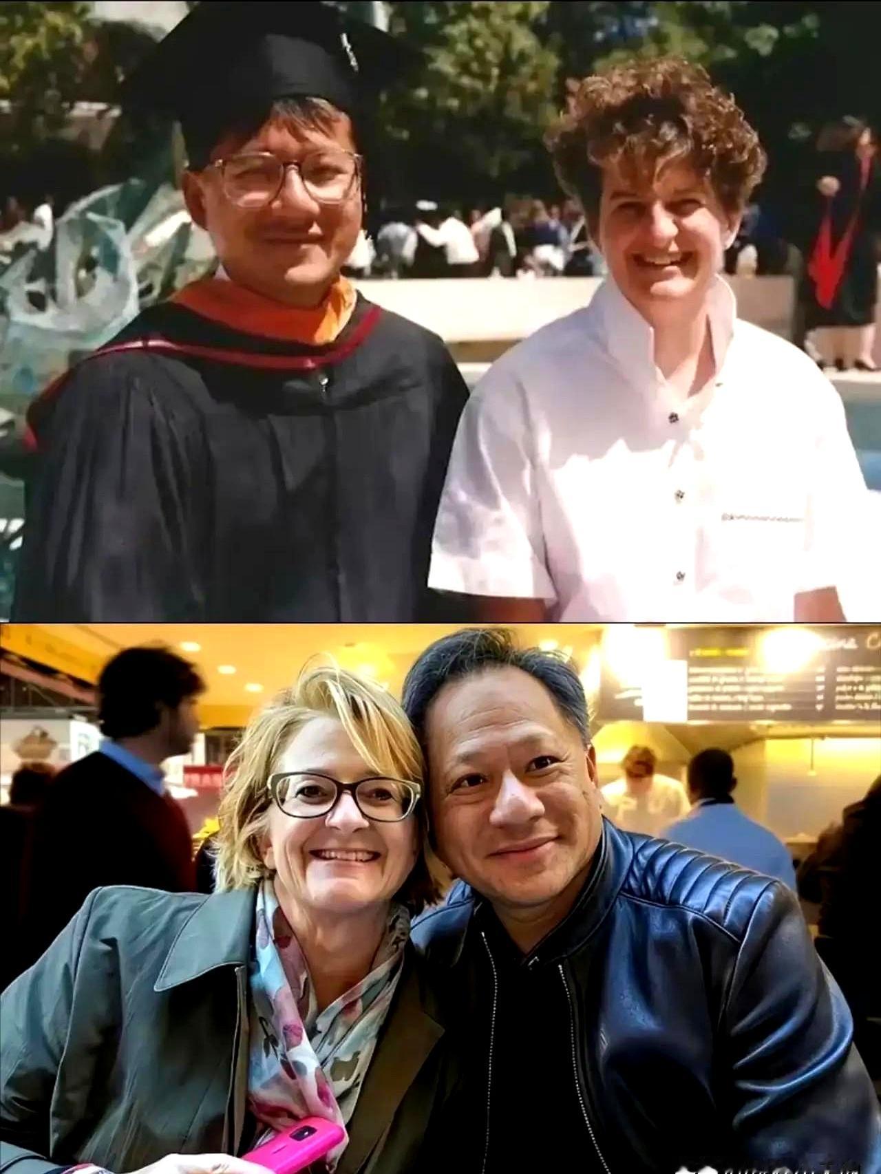 原来黄仁勋年轻时追老婆，靠的不是浪漫套路，靠的是“脑子在线”。
他自己说过，17