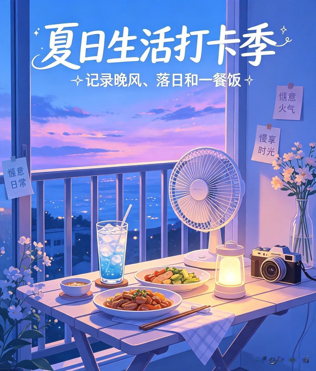 夏日的美好藏在日常点滴里。傍晚吹着晚风散步，品尝清爽家常菜，偶尔来一份冰镇饮品，