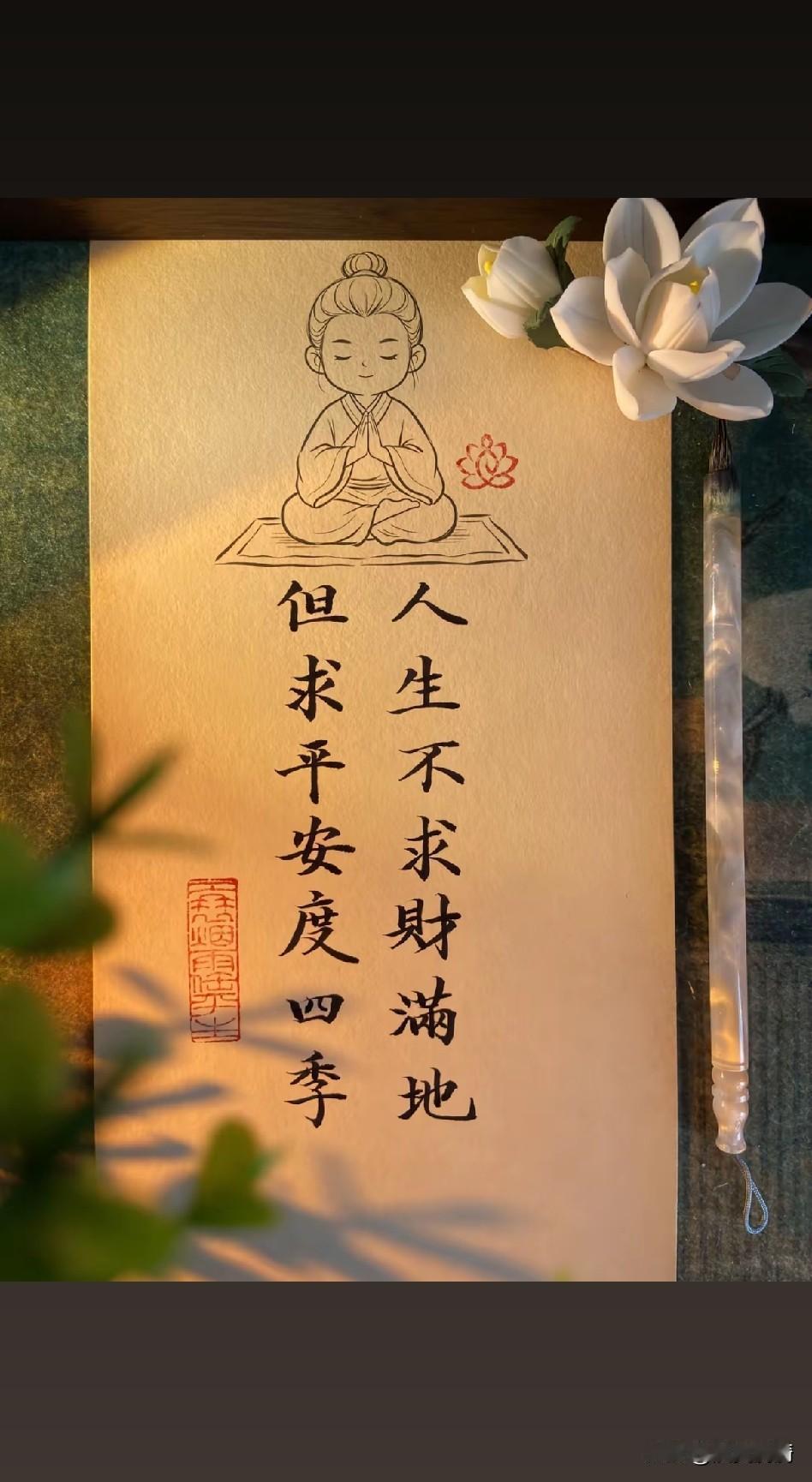 《心安即是归处，平安二字千金》

浮生若大梦，富贵几时休。
颜回居陋巷，陶令归田