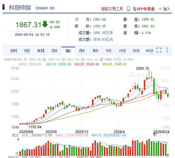 科创看这走势，就是个小反弹