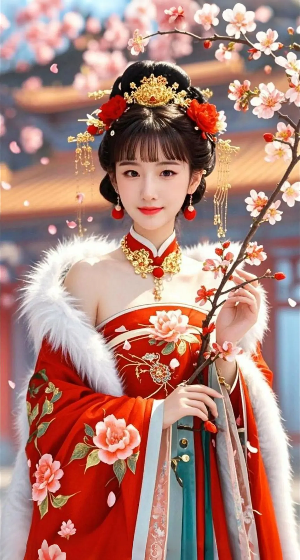 AI扩图 AI华服佳人