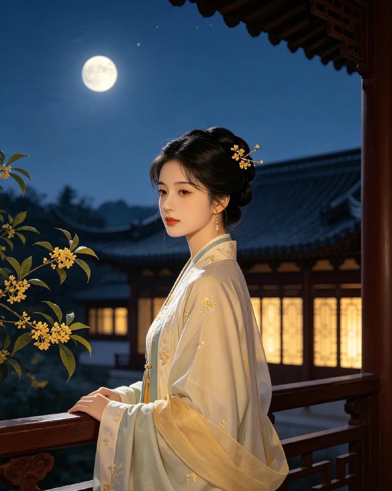 鷓鸪天•中秋话月夜

文/熏墨
皓月凌空染素烟，金风浅浅送清欢；
星河澹澹铺长卷