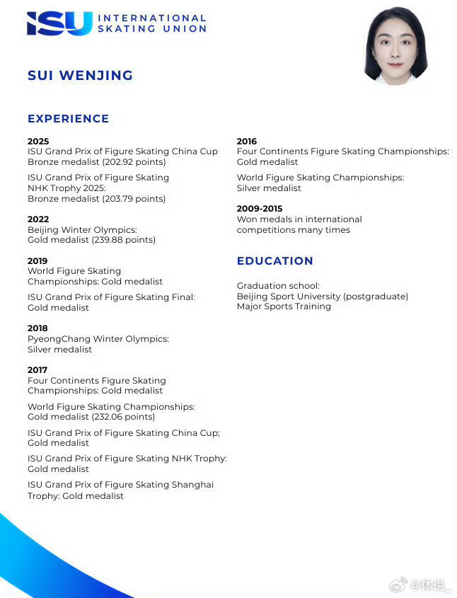 隋文静武大靖竞选ISU运动员委员会委员 冰雪名将勇担新责！武大靖破纪录无数，隋文