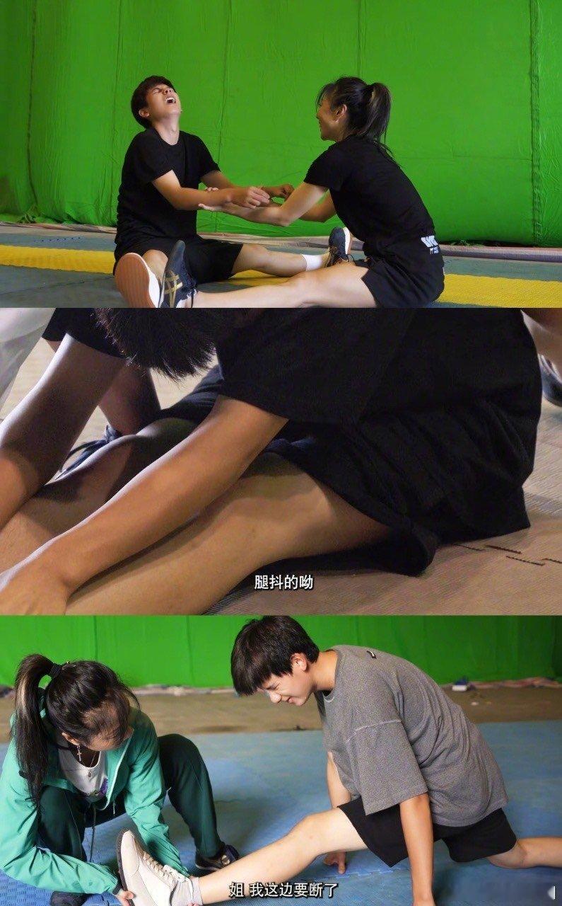 #胡先煦钢筋铁骨练出一字马#看到胡先煦练出一字马，真的被他的毅力感动了！他对自己