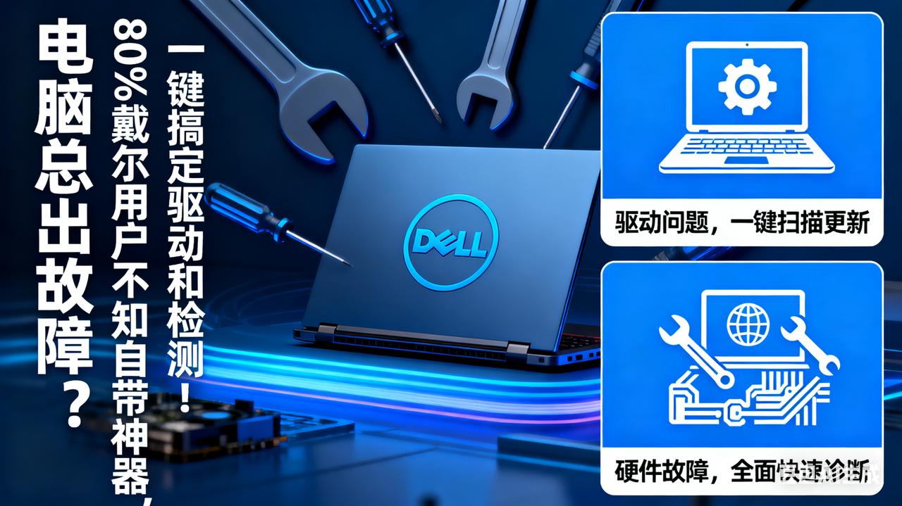 电脑总出故障？80%戴尔用户不知自带神器，一键搞定驱动和检测！

作为戴尔电脑用