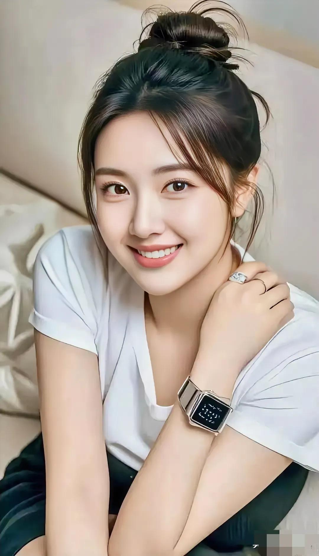 笑语盈盈一水间，
情意绵绵如初见。