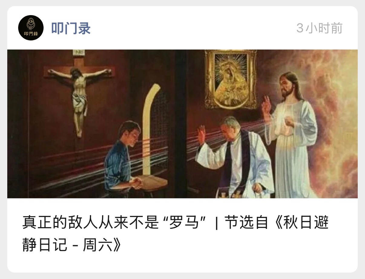 当然有真实的抗争、受苦与殉道，但并不是所有的“抗争”都是合理的。需要避免的是用政