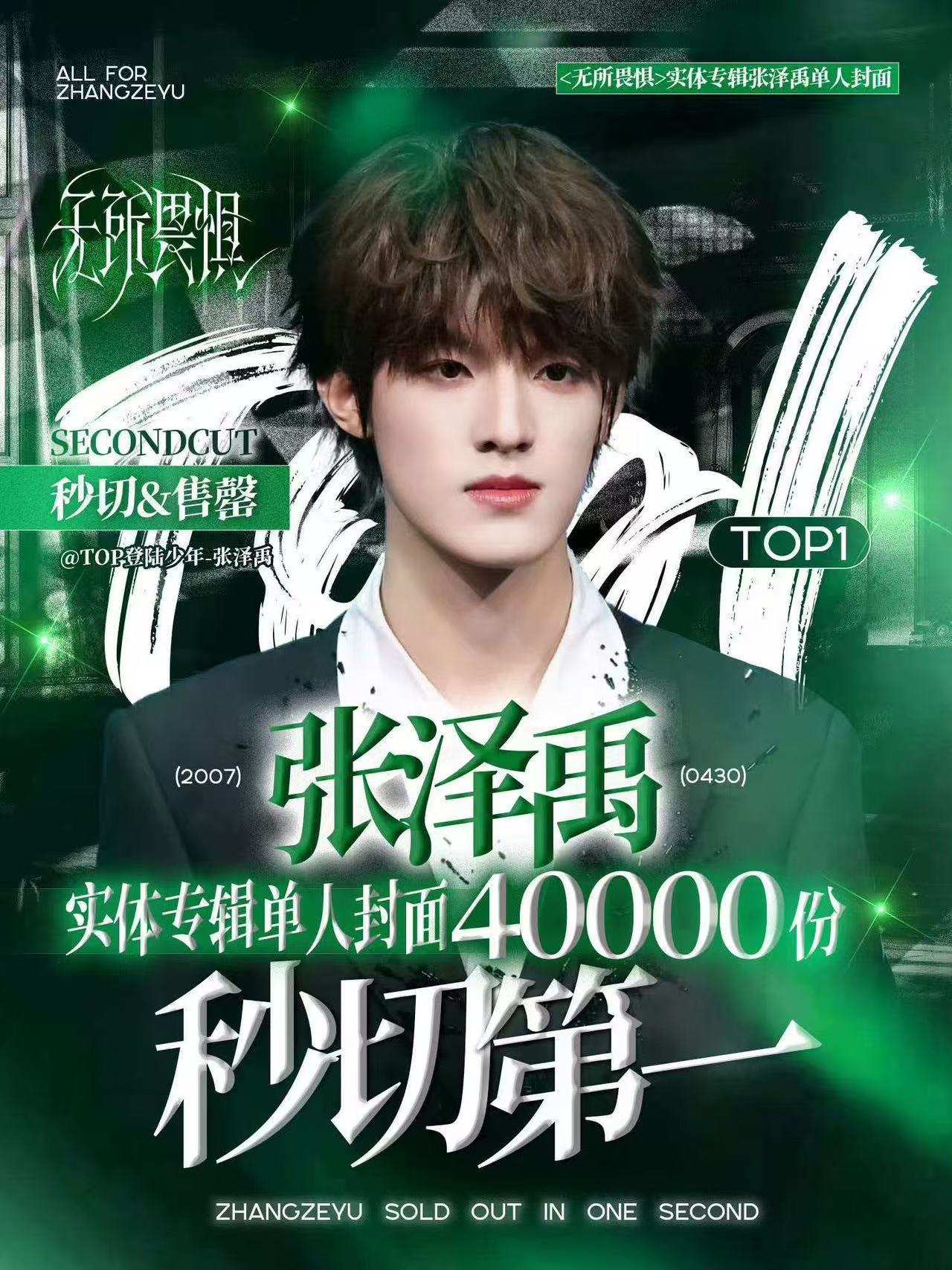 张泽禹一专秒切张泽禹单封秒售磬 恭喜这个张泽禹TOP一专单封秒售磬！ 