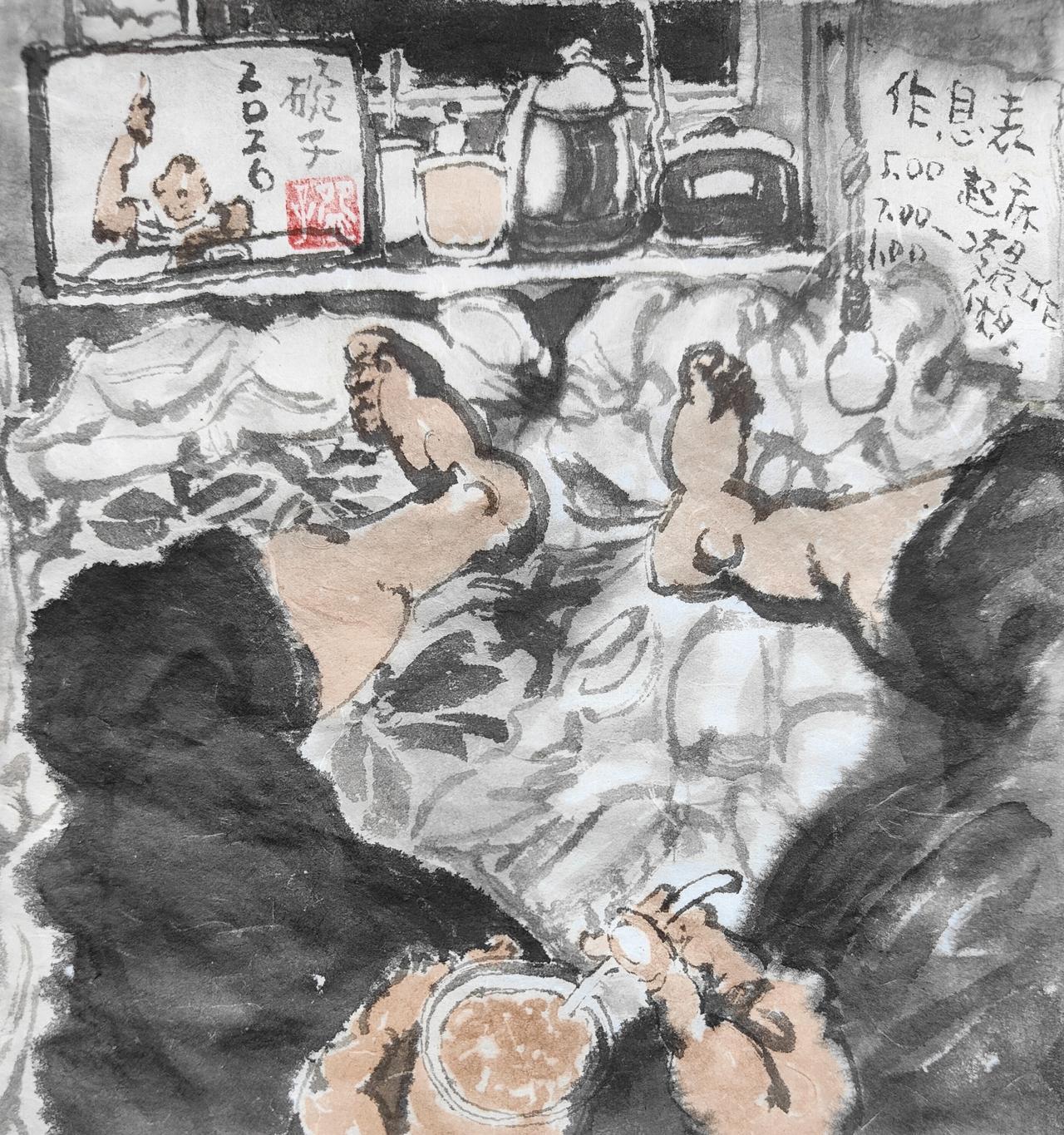 碗子的纸片水墨《无题》