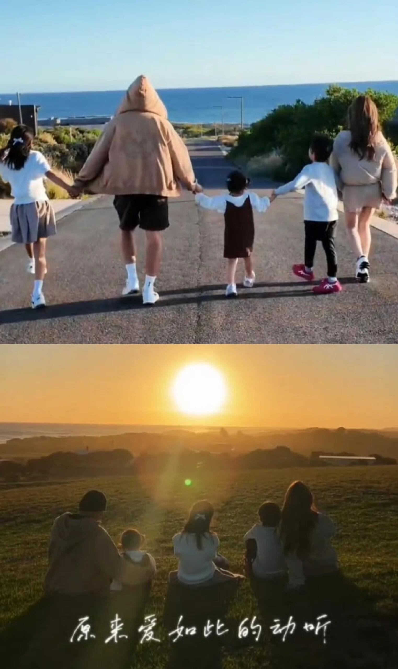 周杰伦昆凌晒一家五口背影一家五口好幸福！不敢想周杰伦的孩子说出“我的爸爸是周杰伦