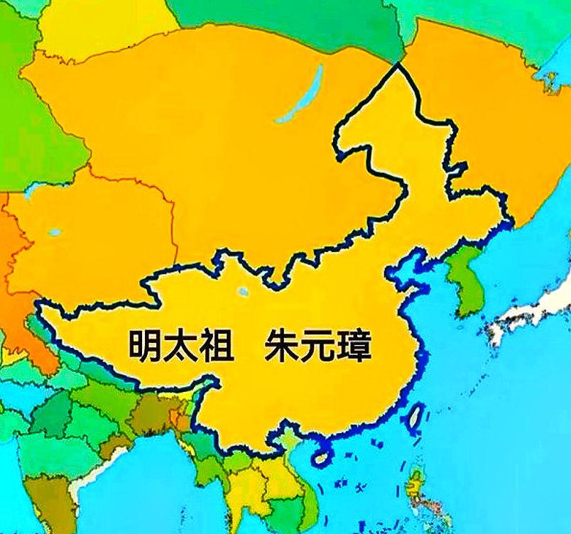 三个不同时期的明朝版图，分别是三位帝王打下的江山，但是这三张图是网友们在网络上发布的，有些多余的版图实属虚构，但是大多数看起来跟真实的有点类似，只不过网络上那些网友编的东西吧跟真实的还是有一点区别的帝王明星大明王朝
