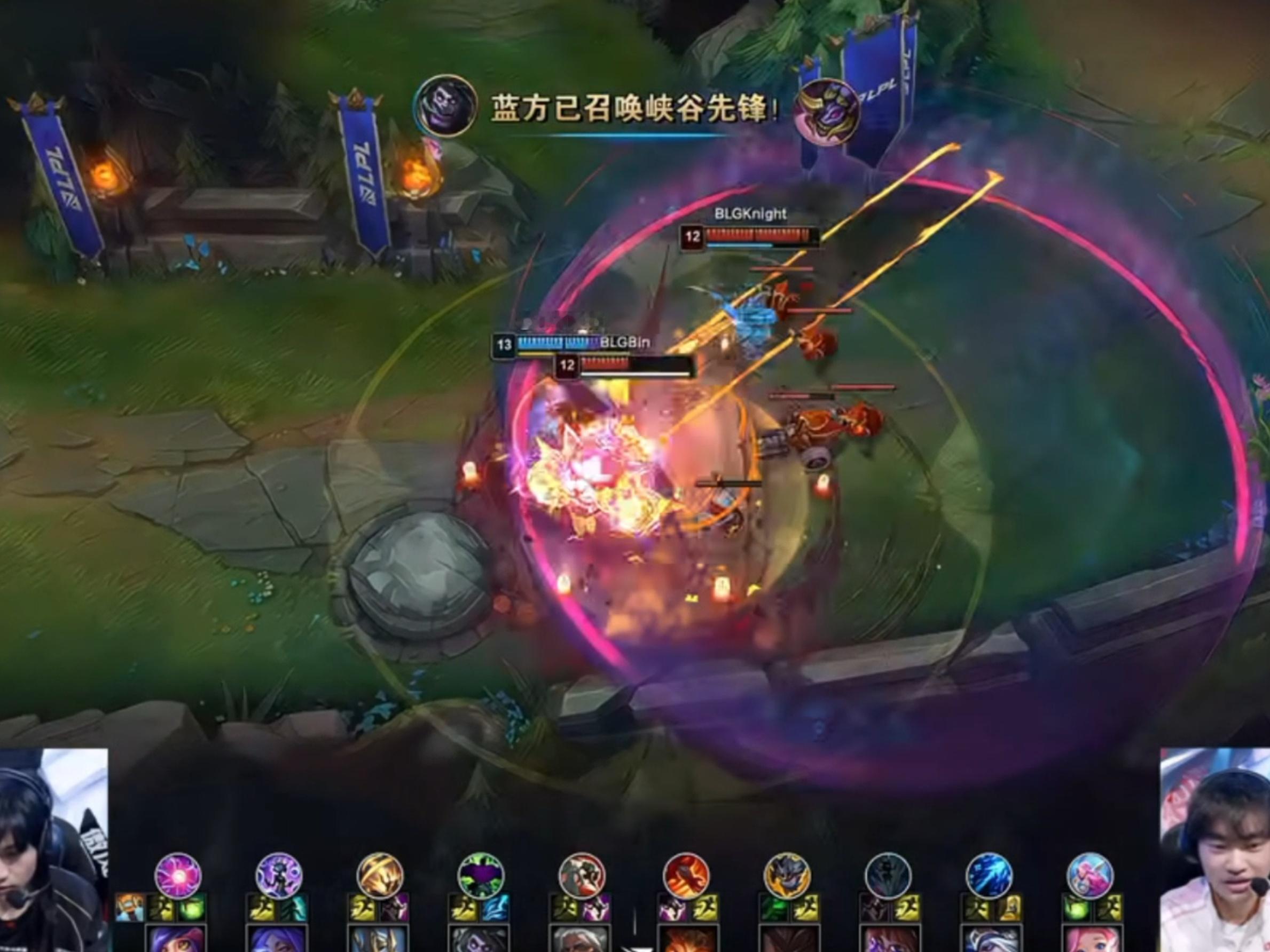 Xu神赏心悦目的安蓓萨，用大招控制抵消了Bin纳尔的推墙，配合HongQ完成双杀