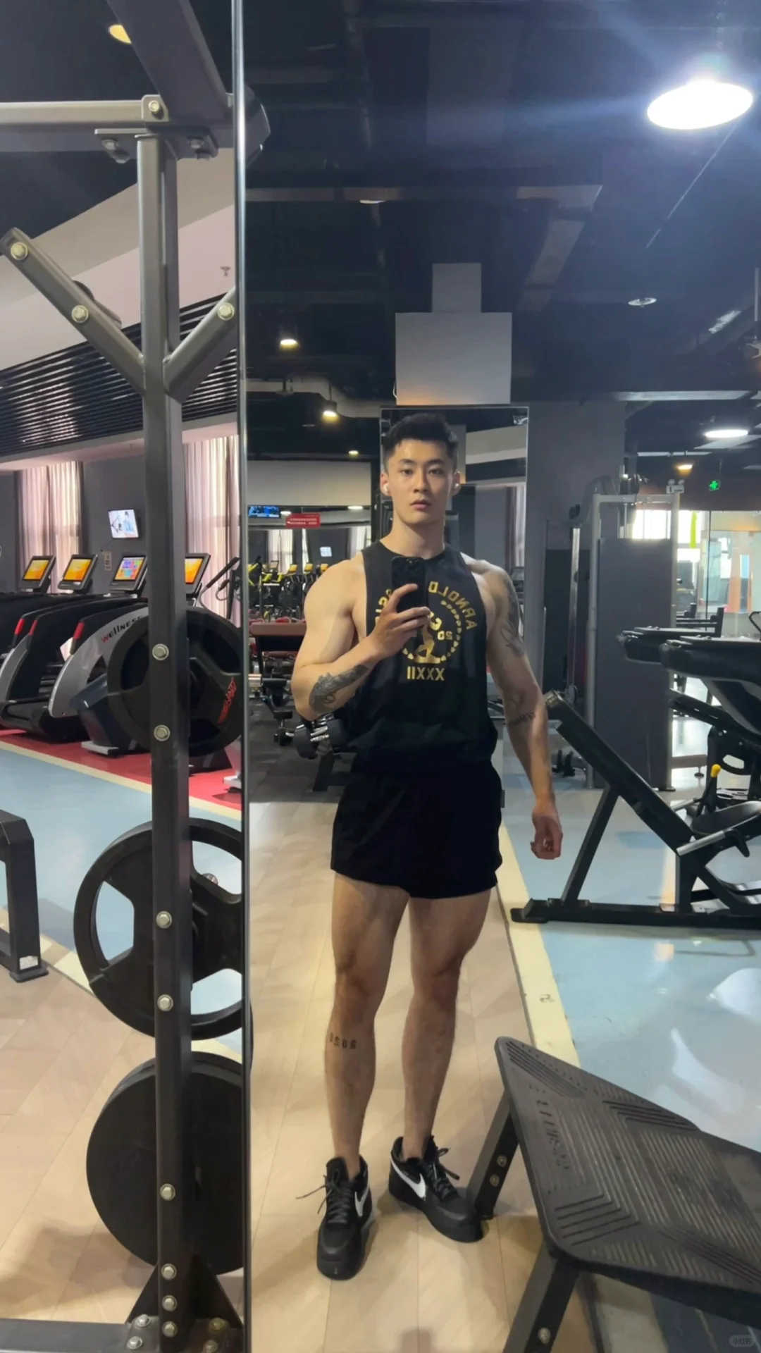 在健身房的日常