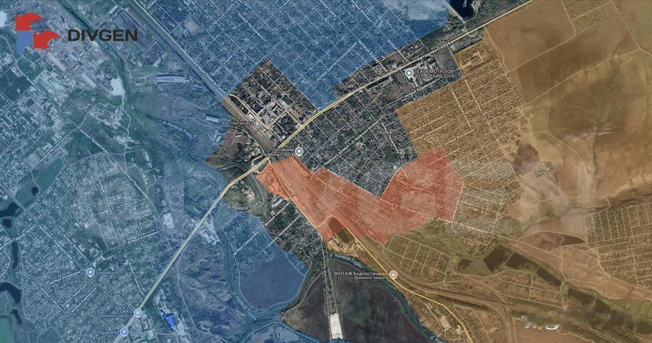 俄军南部集群突击队在顿河康斯坦丁诺夫卡市区取得了新的进展，攻到了城南两条公路的交