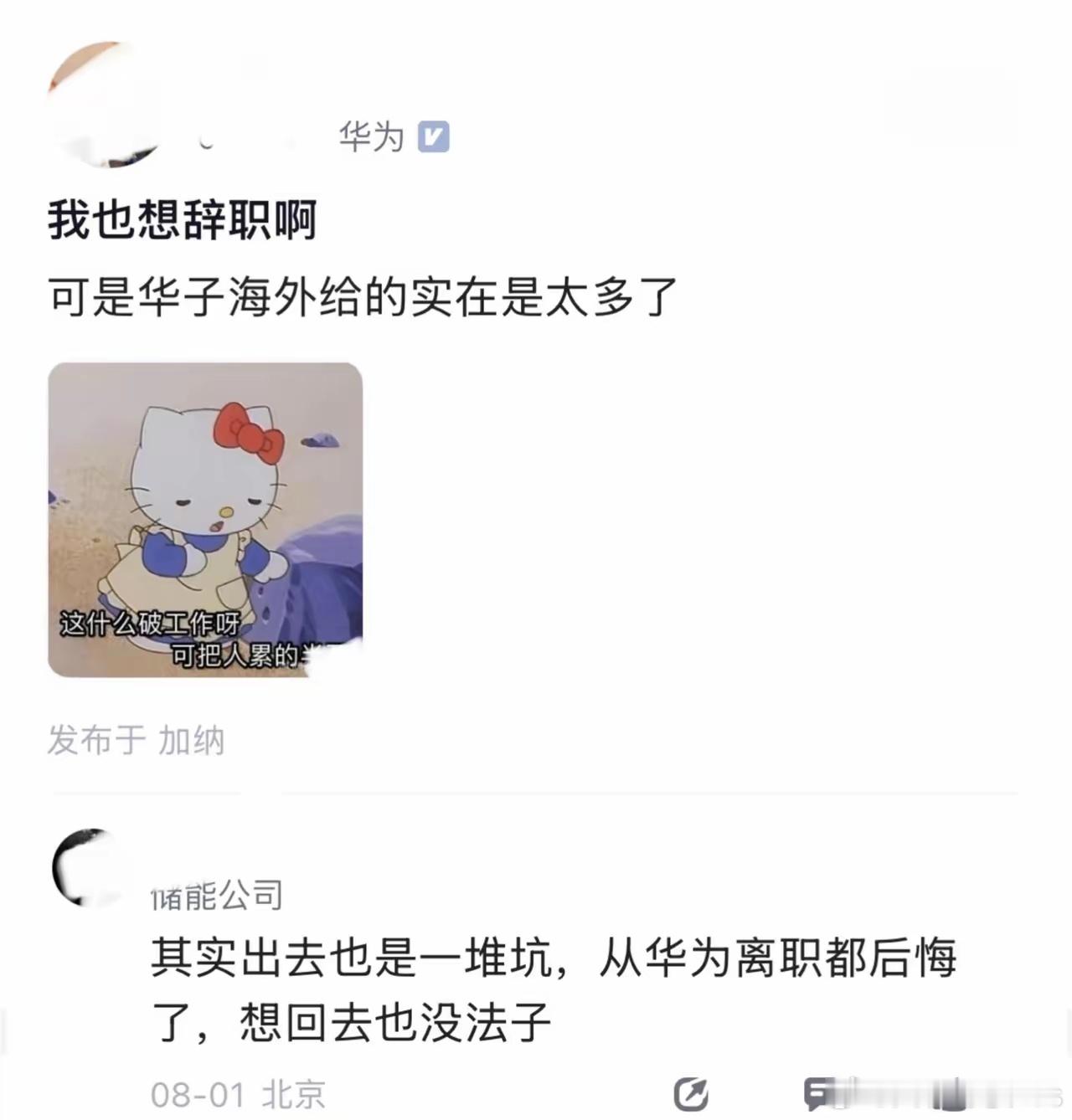 一些华为离职的员工开始后悔了。因为给薪资这方面，菊厂确实是少有的不含糊…… ​​
