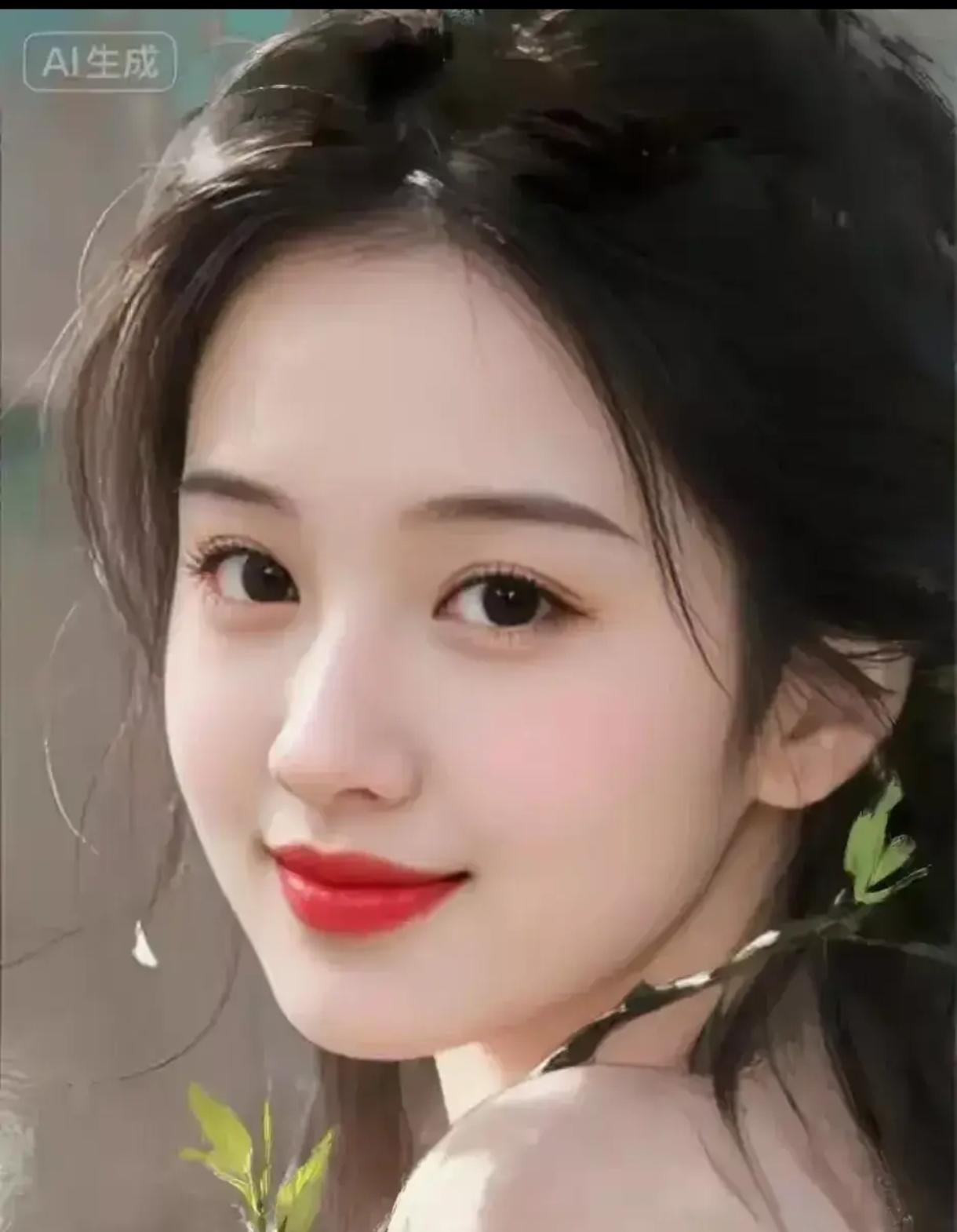 甜美少女，红唇轻启，阳光洒落，自然清新。
自然清新美少女 美少女的微笑