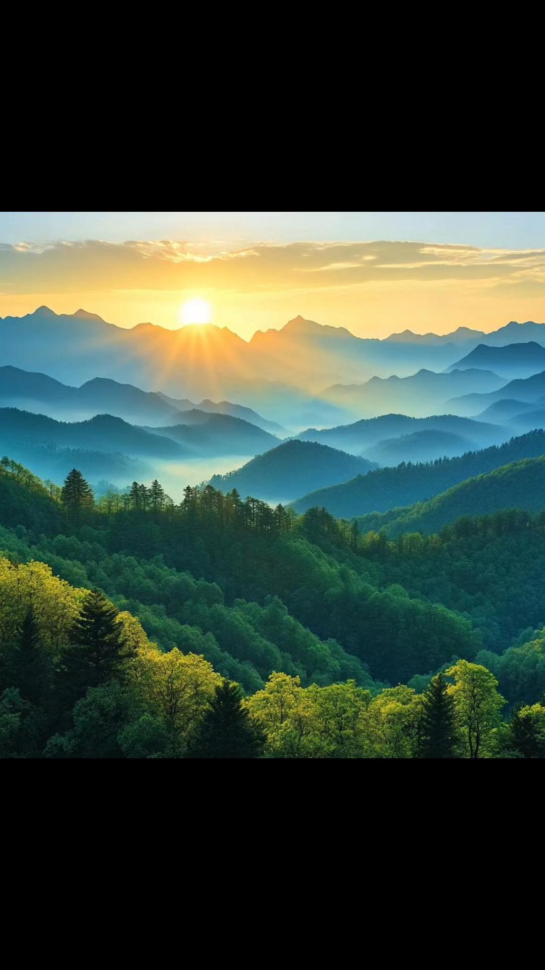 上联:风停雨住水含烟
下联:月隐日出光生辉

(图片采自网络，侵则立删)
友友请