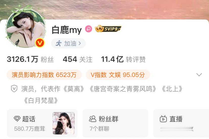 演员白鹿🥹 