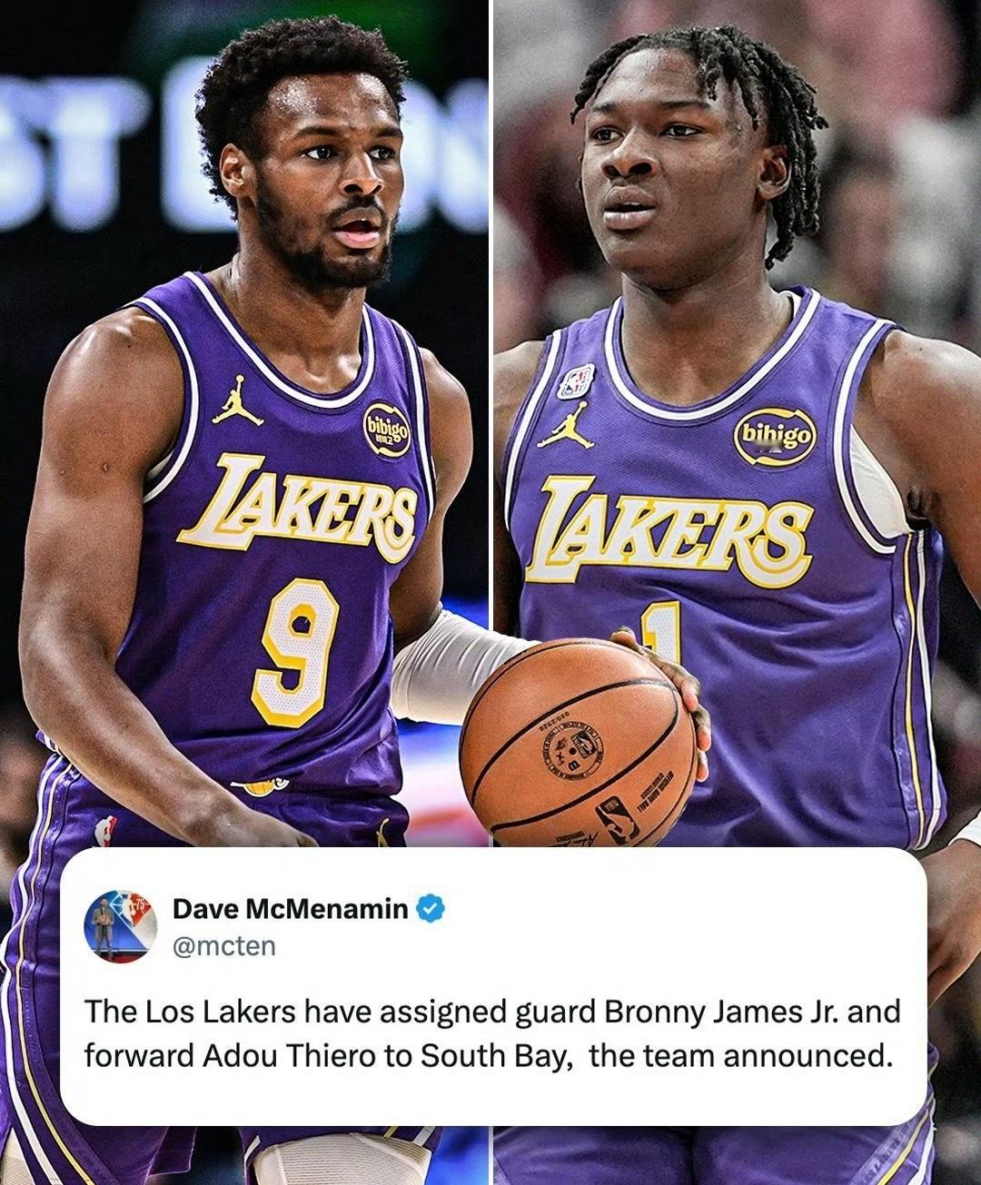 🟣🟡紫金新闻一则📰布朗尼和蒂耶罗（詹杜）下放南湾湖人