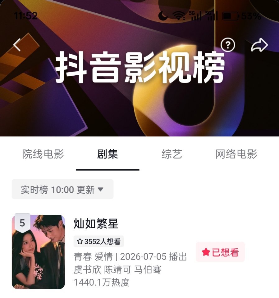 哇塞，定档就在第五啦，虞书欣🐮，七月属于灿如繁星林晚星