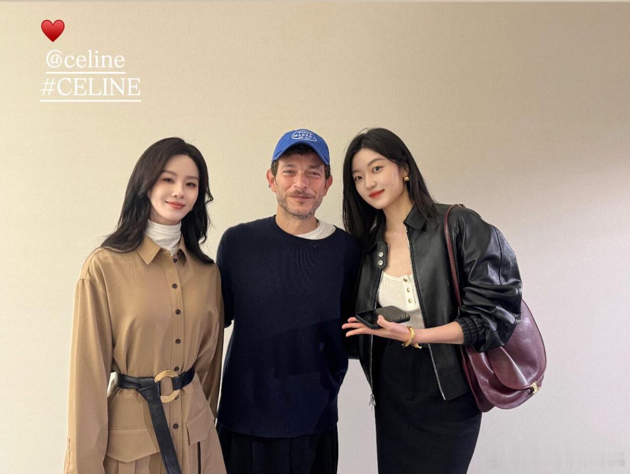 刘诗诗Ins分享和Celine设计师、孙千的合影，依旧是亚洲待遇第一的一姐！ ​